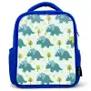 Triceratop - Blauw - Stippen - Boompjes Kinderrugzak - Blauw middel -3d