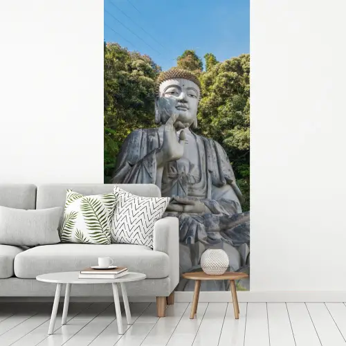Boeddha beelden - Jungle - Buddha - Spiritualiteit - Mediteren fotobehang vinyl groot -woonkamer