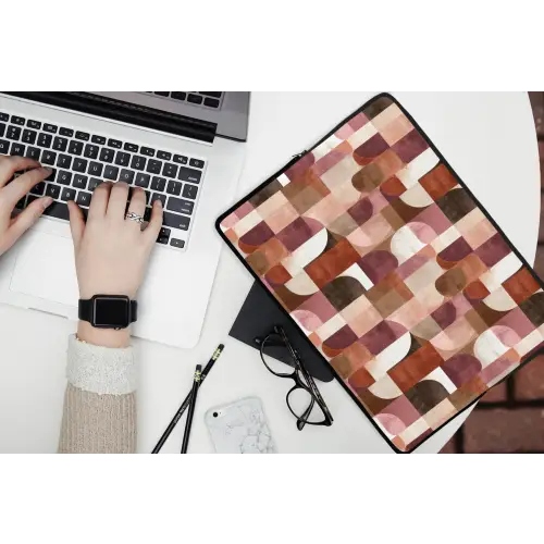 Geometrie - Modern - Retro laptophoes neopreen klein 279 -bureau