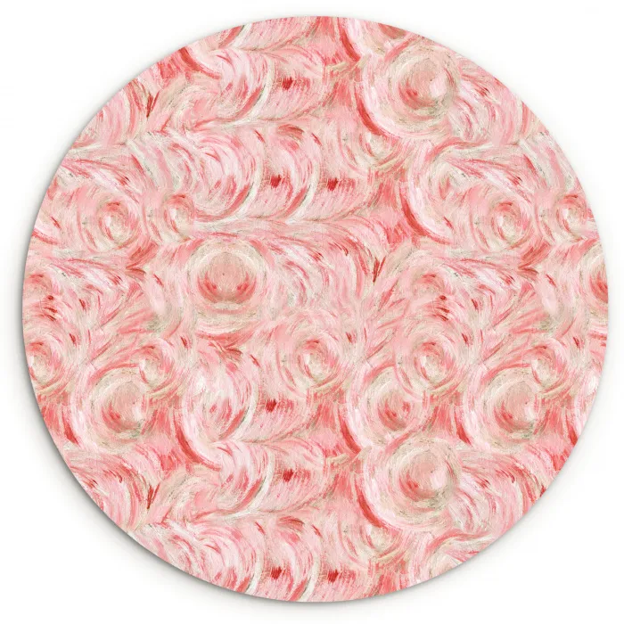 Vloeiend - Olieverf - Roze Wandcirkel plexiglas klein 852 -3d