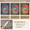Regenboog - Tie dye - Kleurrijk - Blauw Light Box met kabel klein -USP_lichtkleurNL