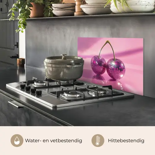 Glitter - Discobol - Roze - Kersen keuken achterwand spatscherm klein -usp_NL
