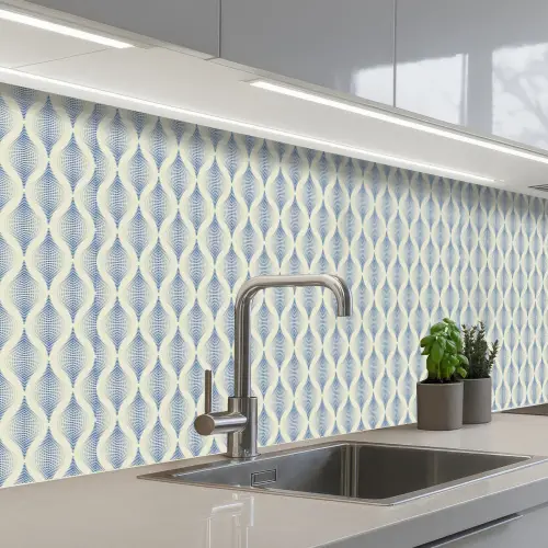 Design - Vintage - Abstract keuken achterwand 2 middel 871 -3d_schuin