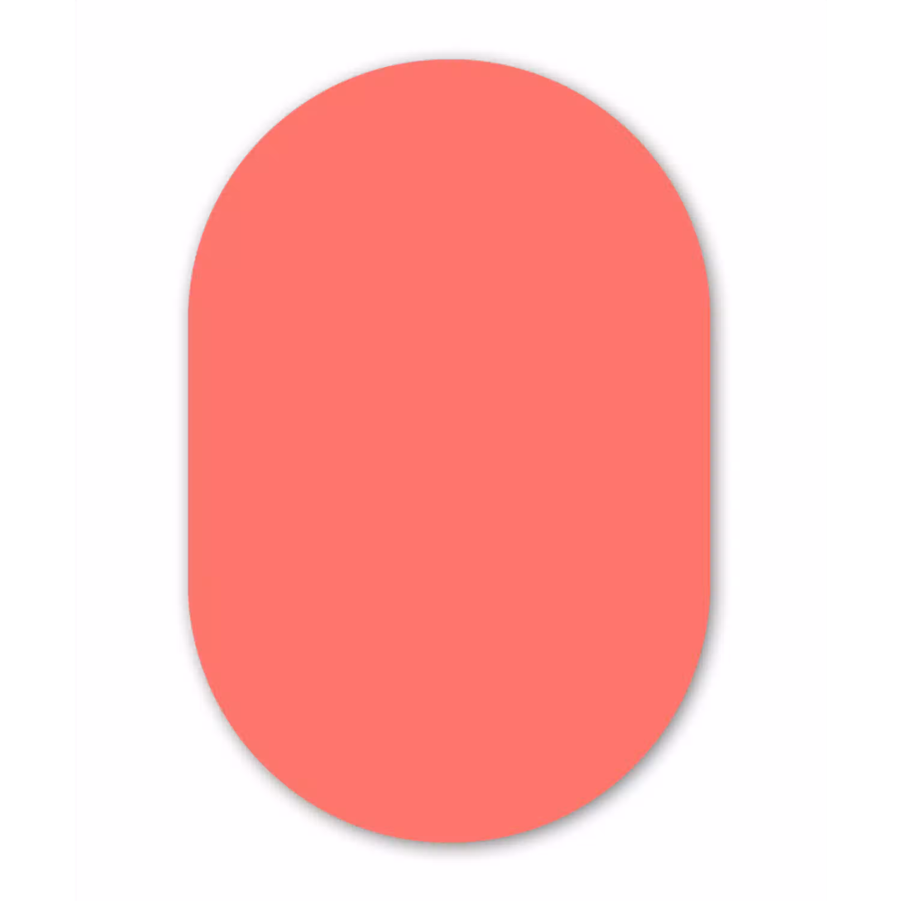 Coral - Punch - Koraal Wandcirkel Ovaal Forex klein 630 -3d