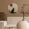 Street art - Kat - Ballon - Graffiti - Banksy Wandcirkel kunststof plaat 5mm dik klein -sfeer1