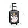 Kleine prinses op zwarte achtergrond Kinderkoffer - Zwart klein -productfoto_formaten