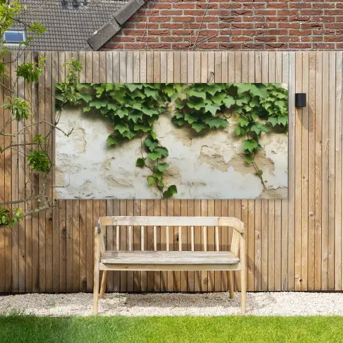 Klimop - Muur - Groen Tuinposter op houten frame 2 cm dik xxl -sfeer4