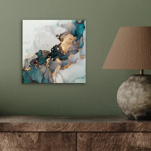 Blauw - Marmer - Goud aluminium wit klein -sfeer2