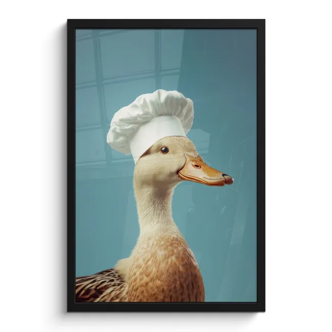 Poster met lijst - Eend - Koksmuts - Cute - Vogel