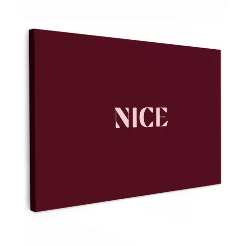 Nice - Bordeaux - Roze Tuinposter op houten frame 2 cm dik klein -3d