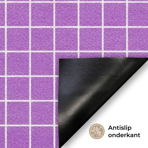 Tekst - Eend - Paars Deurmat klein -antislip_NL