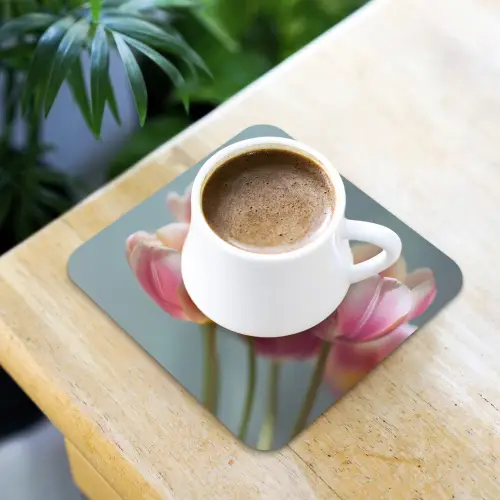 Tulpen - Roze - Stelen onderzetter kurk middel -sfeer5
