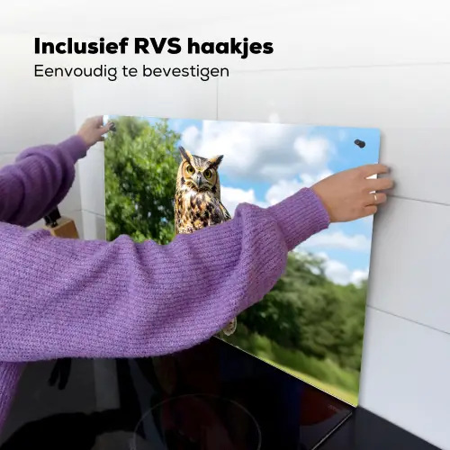 Uil - Boomstronk - Bos - Lucht Inductie beschemer met haakjes klein -ky-ophangen-nl