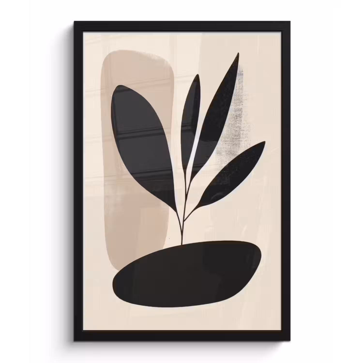 Poster met lijst - Plant - Beige - Japandi