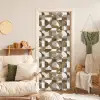 Abstract - Retro - Bruin deurposter klein 289 -sfeer2