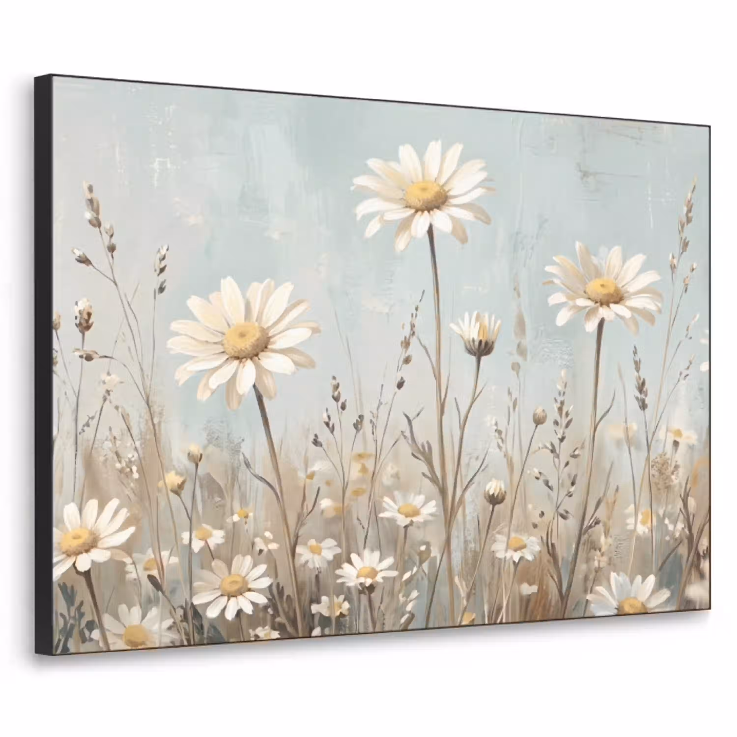 Madelief - Illustratie - Wit Textielframe zwart klein -3d