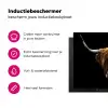 Schotse Hooglander - Horens - Zwart - Dieren - Natuur - Wild - Koe Inductie beschermer vinyl 3mm klein -wsfeer2_website