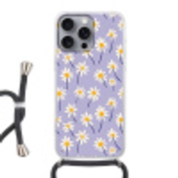 Modern - Madelief - Paars Hoesje iPhone 16 Pro Max met koord klein 804 -3d