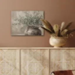 Olijfplant - Aardenpot - Abstract - Beige PET vilt klein -sfeer4