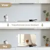 Mok - Latte - Minimalistisch - Schaduw keuken achterwand spatscherm klein -voor_na_NL
