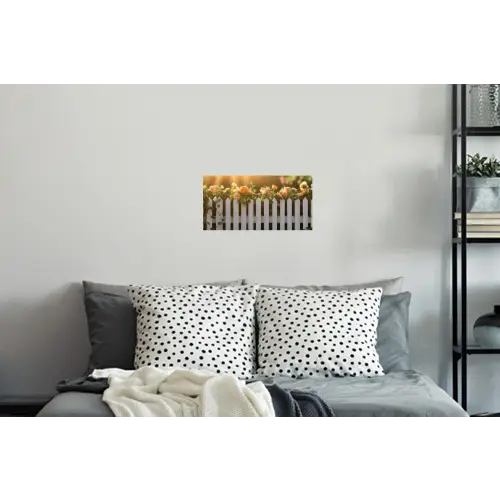 Rozen - Hek - Zonlicht Muursticker klein -slaapkamer