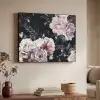 Vintage - Rozen - Romantisch - Bloemen Textielframe zwart klein -sfeer3