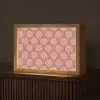 Waaiermotief - Patroon - Roze Light Box met kabel (Tafellamp) klein -z3d_website