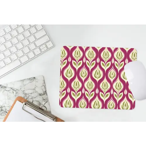Retro - Floraal - Paars muismat rubber klein 262 -witbureau