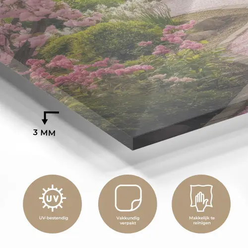 Kersenbloesem - Natuur - Sakura - Pad - Japanse tuin plexiglas 5mm klein -sfeer2