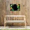 Bladeren - Groen - Geel - Verf - Jungle Tuinposter op houten frame 2 cm dik klein -sfeer4