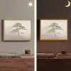 Boom - Oosterse stijl - Landschap Light Box met batterij (Wandlamp) middel -sfeer3