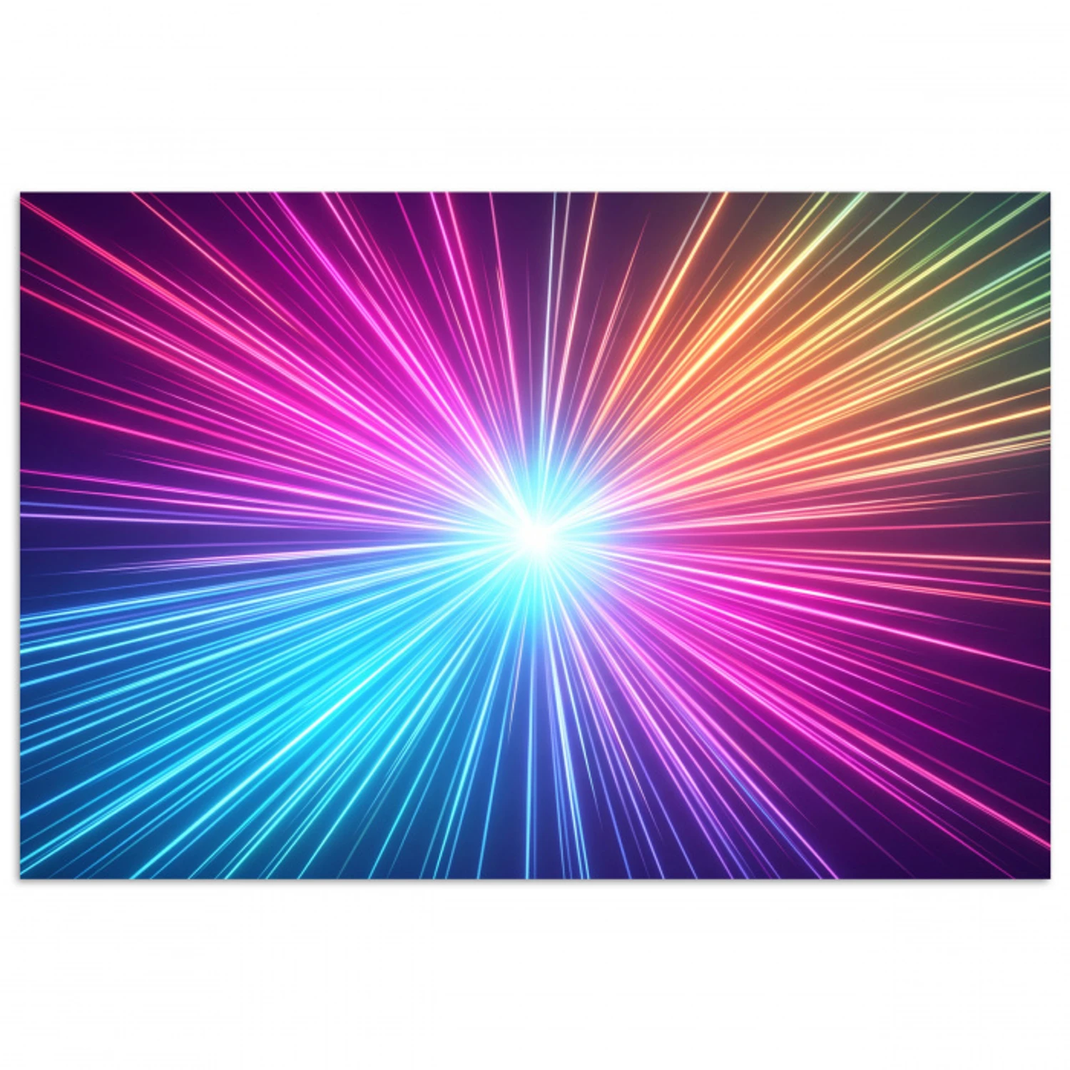 Abstract - Light - Burst - Modern - Colorful poster papier klein -3d