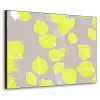 Bladeren - Neon - Geel - Lijnen Textielframe zwart klein -3d