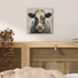 Koe - Portret - Dieren - Modern aluminium wit klein -sfeer3