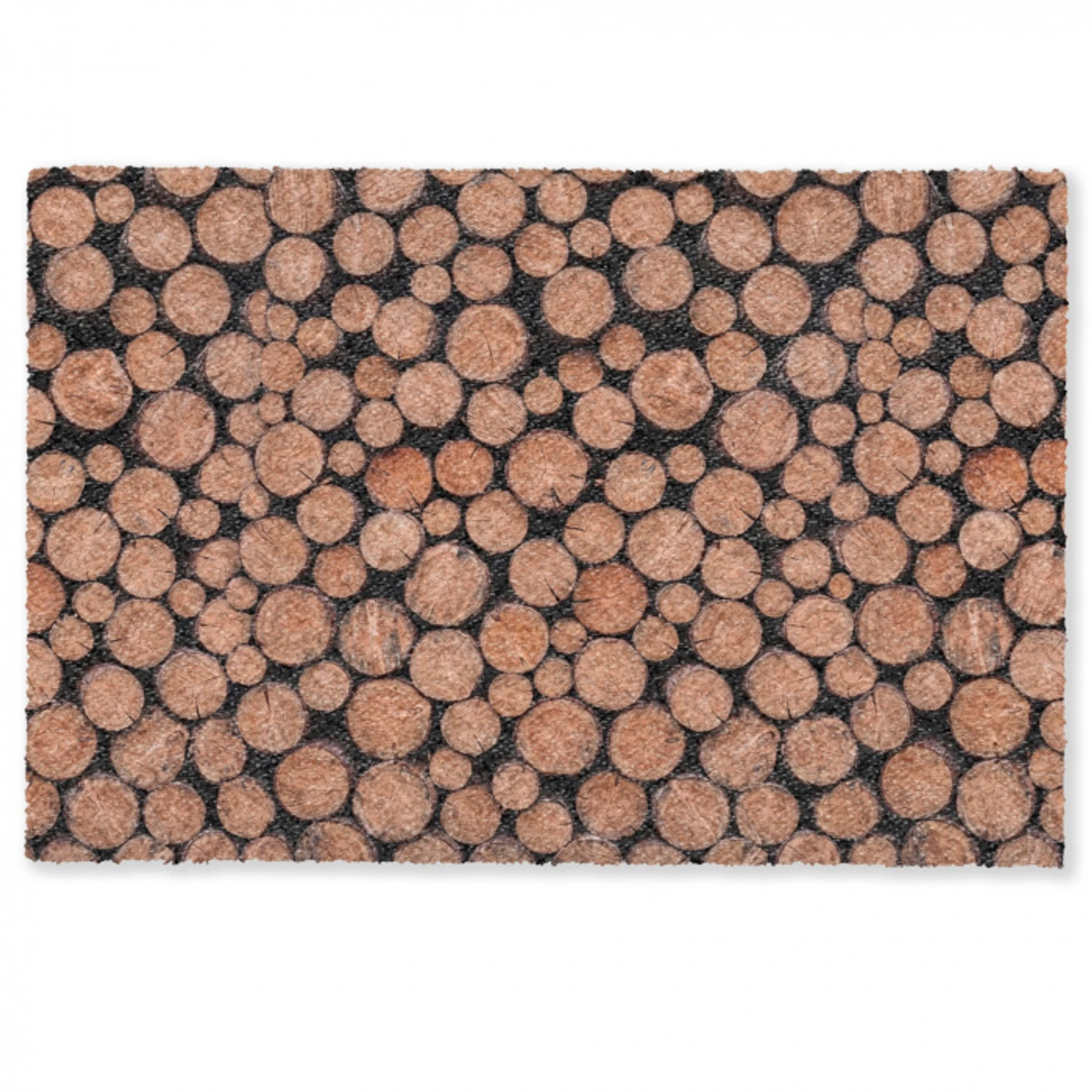 Houtblokken - Textuur - Patroon - Bruin - Rustiek Deurmat klein -zkaufland3d