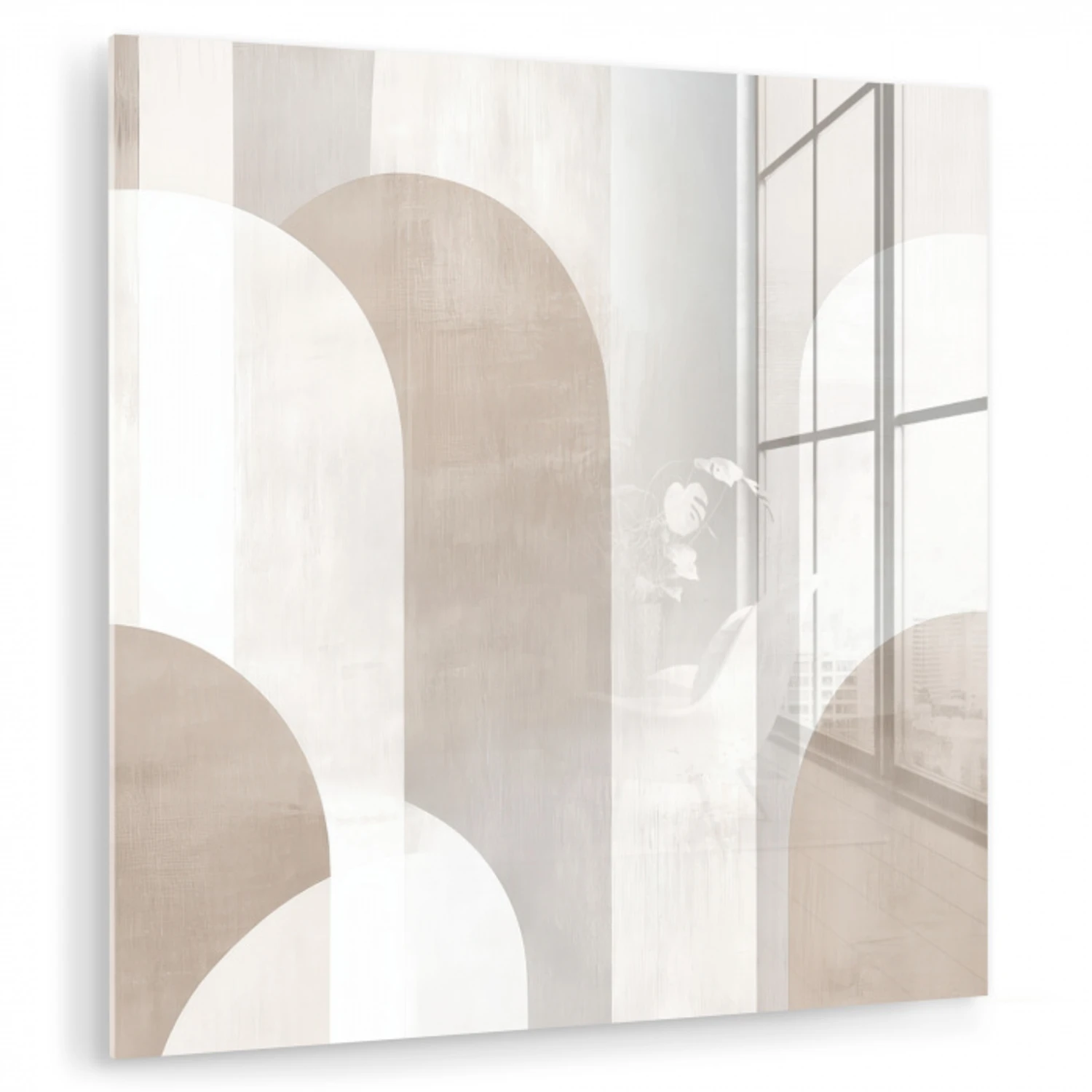 Abstracte bogen - Modern - Beige plexiglas 5mm klein -zzzproduct_nieuw