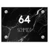 Marmer - Modern Naambord Rechthoek middel -3d