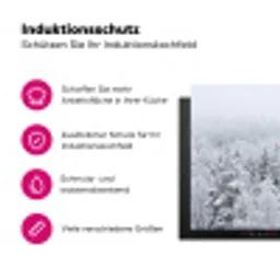 Bos - Sneeuw - Winter - Natuur - Wit Inductie beschermer vinyl 3mm klein -zzzzzzz-lf-ups