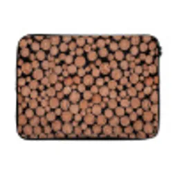 Houtblokken - Textuur - Patroon - Bruin - Rustiek laptophoes neopreen klein -3d