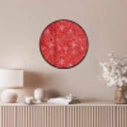 Bloemen - Patroon - Rood Fotolijst rond zonder passe partout klein 856 -sfeer3