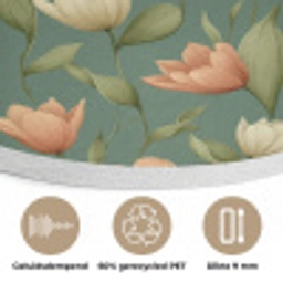 Tulpen - Botanisch - Groen Akoestische PET Vilt - Rond klein 838 -closeup_NL