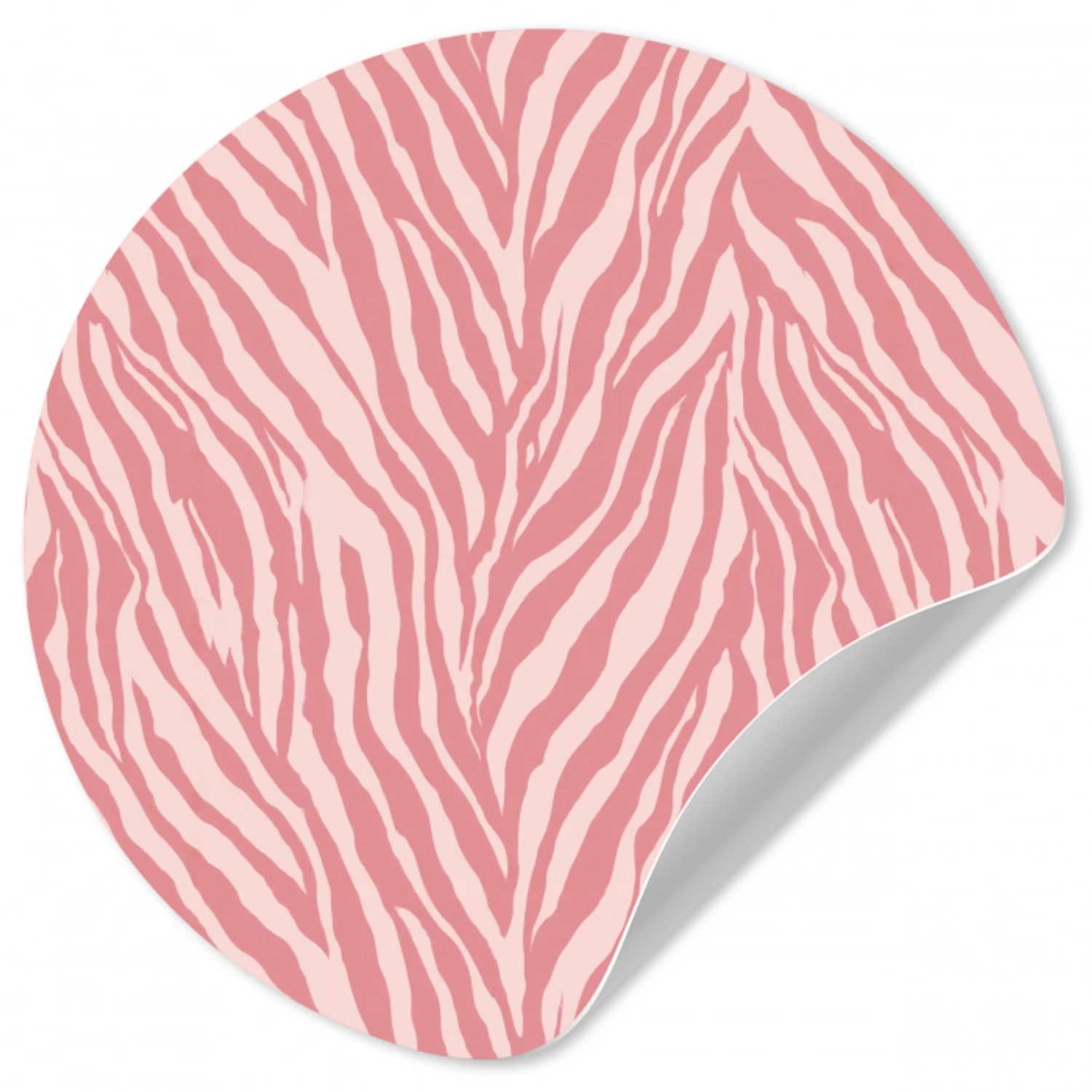 Zebra - Print - Roze Wandcirkel behangsticker klein 186 -3d