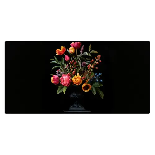Tulpen - Bessen - Boeket - Vaas Muismat XXL klein -3d_leeg