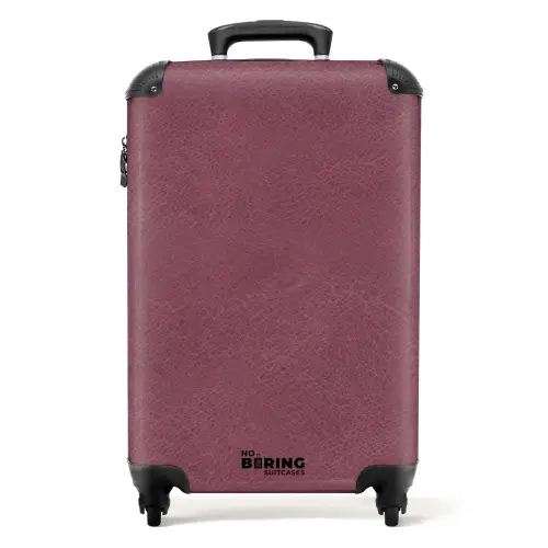 Lederen look donker roze NBS - Handbagage koffer - Volwassenen Unisex middel -productfoto_recht