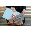 Today is a good day - Rood - lichtblauw laptophoes neopreen klein -tas