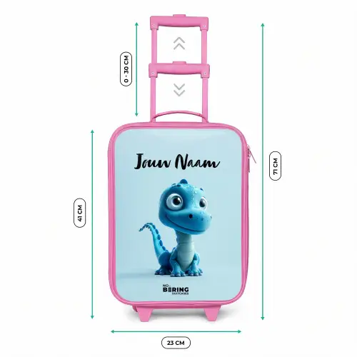 Blije Bronto Kinderkoffer - Roze klein -productfoto_formaten