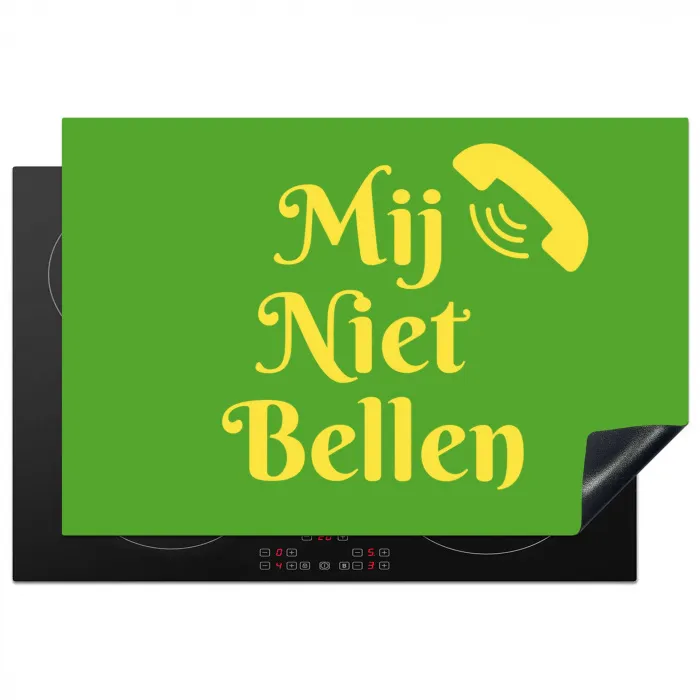 Mij niet bellen - Telefoon - Groen Inductie beschermer vinyl 3mm klein -3d