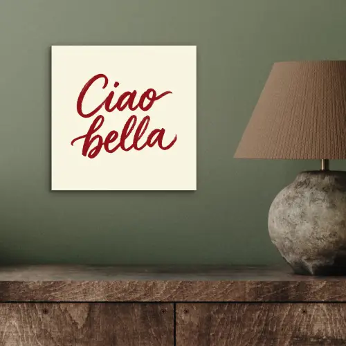 Ciao bella - Rood - Wit - Minimalistisch aluminium wit klein -sfeer2