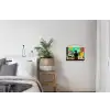 Vrouw - Keuken - Katten - Doorkijk textielposter latten blank klein -woonkamer