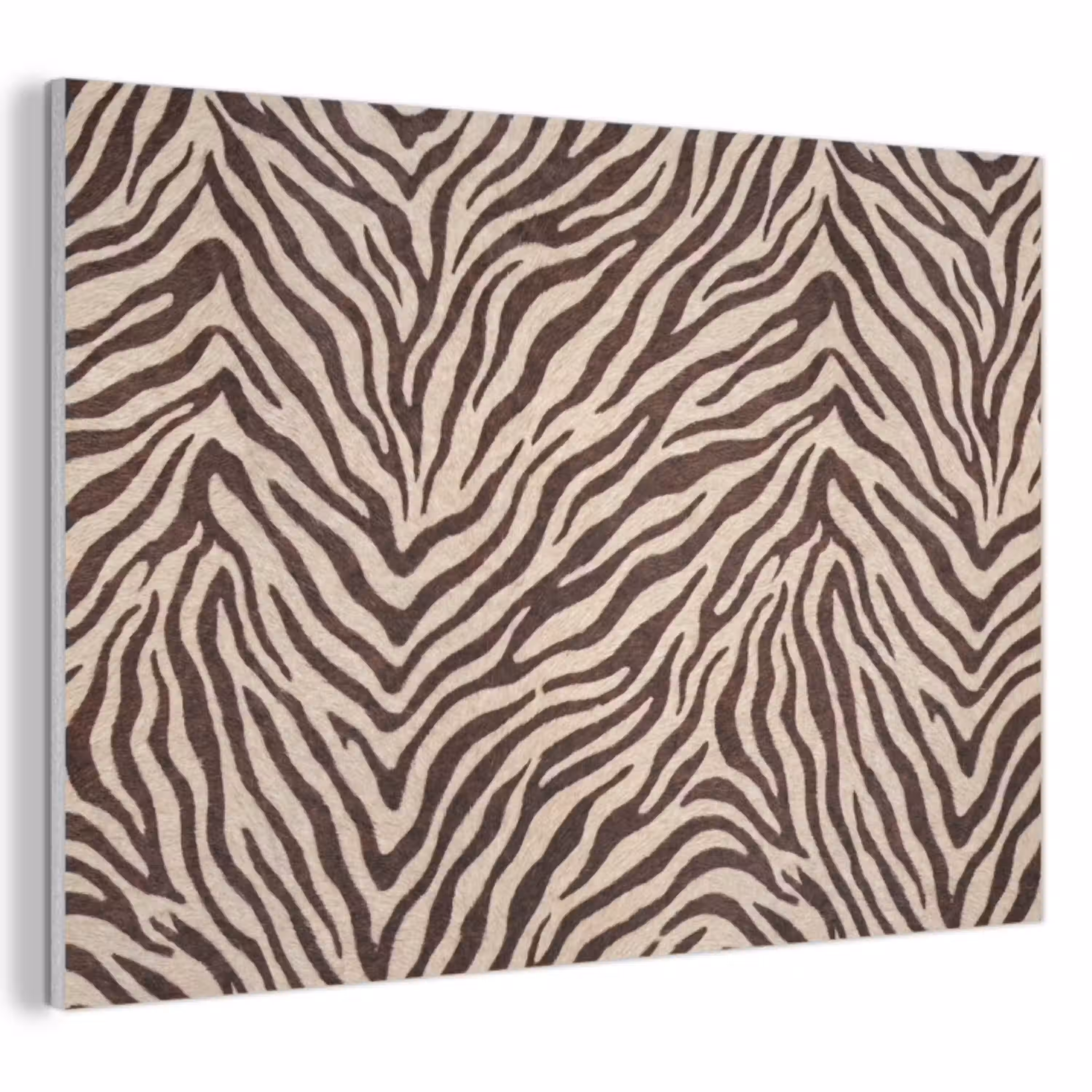 Zebra - Strepen - Bruin PET vilt klein -3d